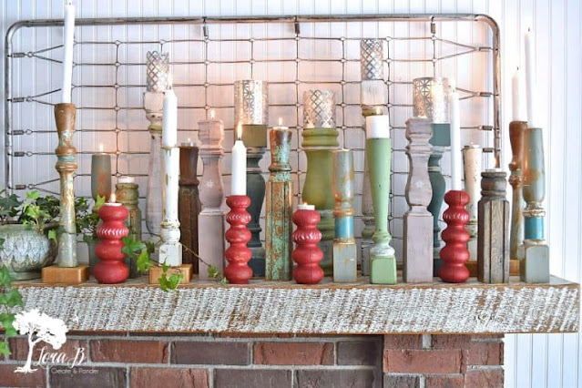 DIY Repurposed Candlesticks with Sheet Metal Shades, one of our featured posts at Funtastic Friday!