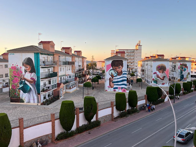 Murales urbanos en el barrio de Las Sindicales de Ronda