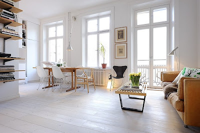 Modern One Room Apartment Interior Design In Stockolm