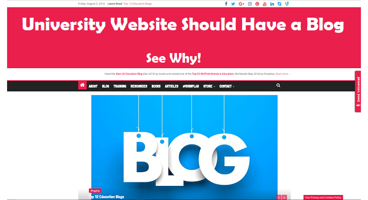 University Website Should Have a Blog. See Why!