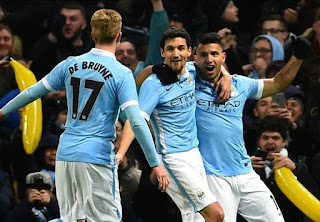 Aguero set Wembley return as Manchester City thrash Everton 3-1 to reach League Cup final