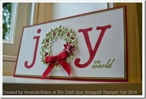 JOY card, Tips for stamping Wonderful Wondrous Wreath, Amanda Bates, The Craft Spa, North Yorkshire 050