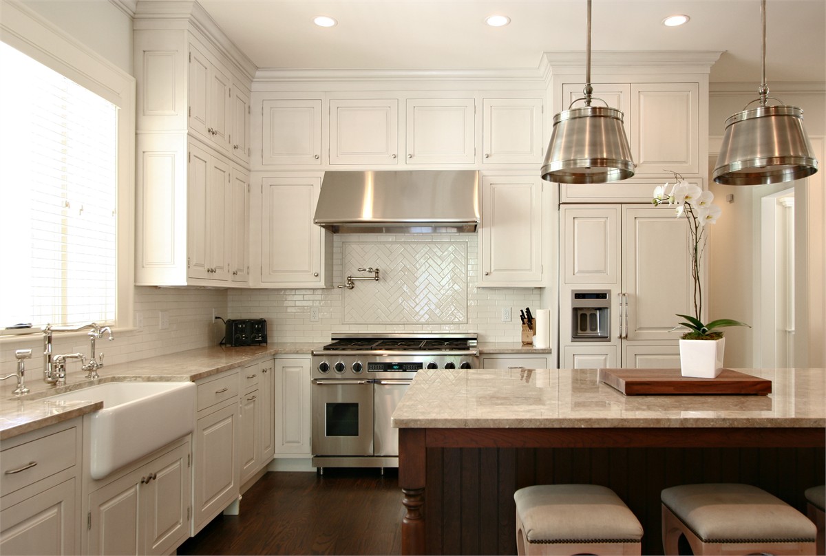 White Subway Tile Kitchen Backsplash