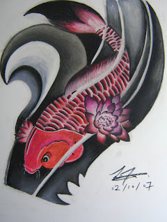 Koi with lotus Tattoo
