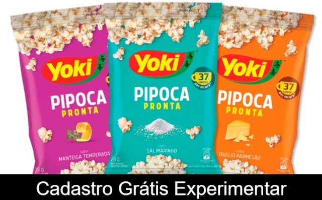 Cadastro Pipoca Pronta YOKI Grátis para experimentar