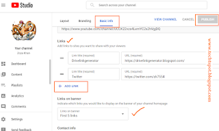 Add Social Media Links to YouTube Channel 3