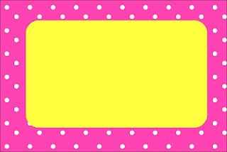 Pink and Yellow Free Printable Invitations, Labels or Cards.