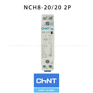 Contactor CHINT 2P 20A NCH8-20/20