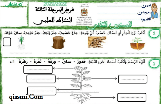 كراسة فروض المرحلة الثالثة عربية فرنسية للمستوى الأول ابتدائي (جميع المواد)