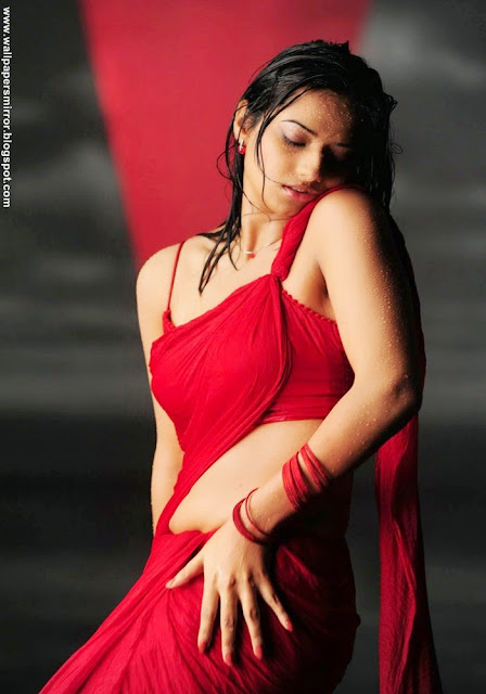 Isha chawla hot photo stills in wet saree