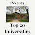 Top 20 University In USA 2023:List of Top University In USA