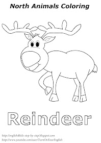 reindeer christmas coloring