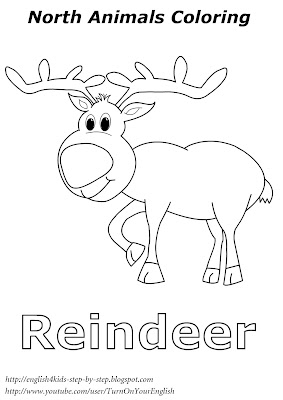 reindeer christmas coloring