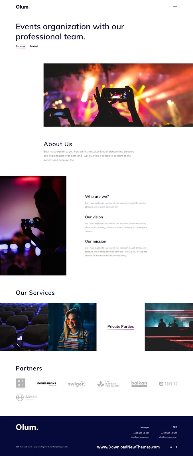 Business & Events Management Agency Template