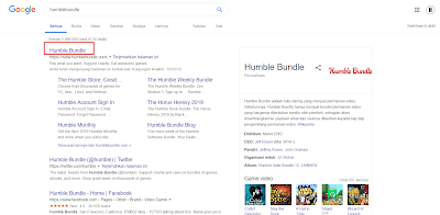 Buat Akun Untuk Login Pada "Humble Bundle" dan Kalian Bisa Cek Dulu Apakah Ada Game Gratis Yang Tersedia