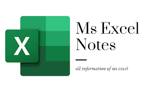 Ms Excel Notes ( Microsoft Excel Notes )
