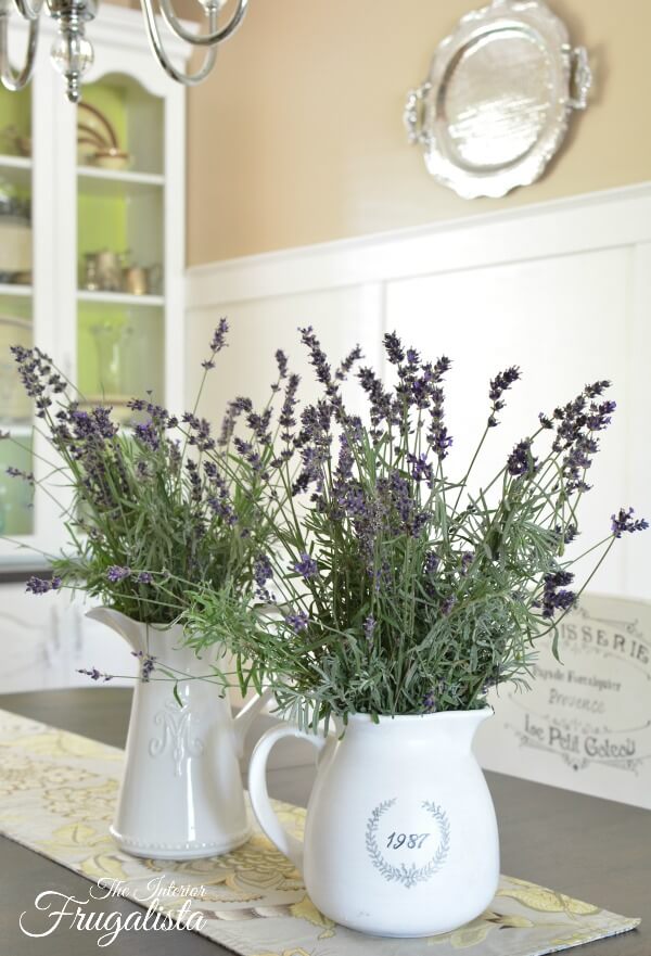 Helpful tips on how to harvest and dry fresh lavender from your flower garden along with some creative ideas on how to use dried lavender.