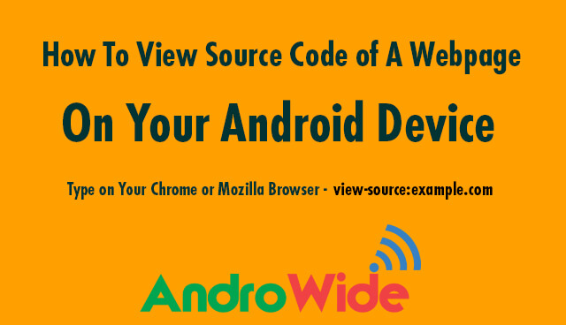 view beginning code of webpage on android mobile