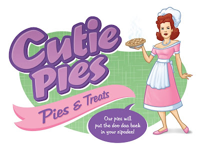 Danny Moore Illustration Cutie Pies Pie Chef Lady Mom