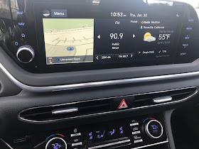 Infotainment display in 2020 Hyundai Sonata Limited