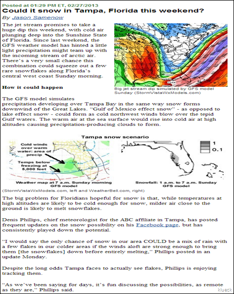 Could it snow in Tampa  Florida this weekend    Capital Weather Gang   The Washington Post