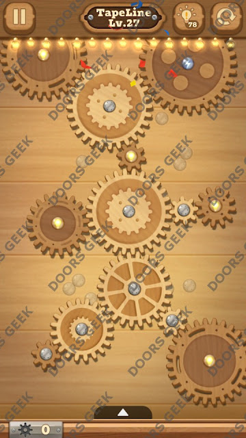 Fix it: Gear Puzzle [TapeLine] Level 27 Solution, Cheats, Walkthrough for Android, iPhone, iPad and iPod