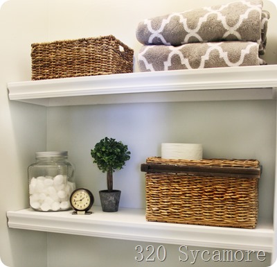 easy bathroom shelves