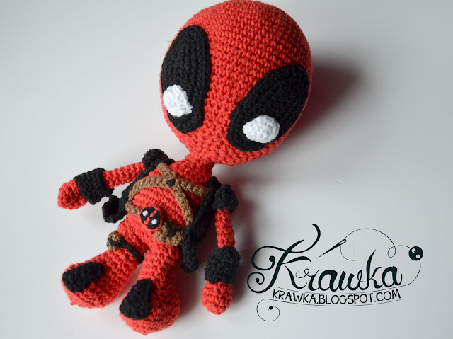 Krawka: Deadpool superhero / villain Marvel comic / movie crochet pattern by Krawka