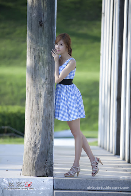 10 Choi Byeol Yee-Check Pattern Dress-very cute asian girl-girlcute4u.blogspot.com