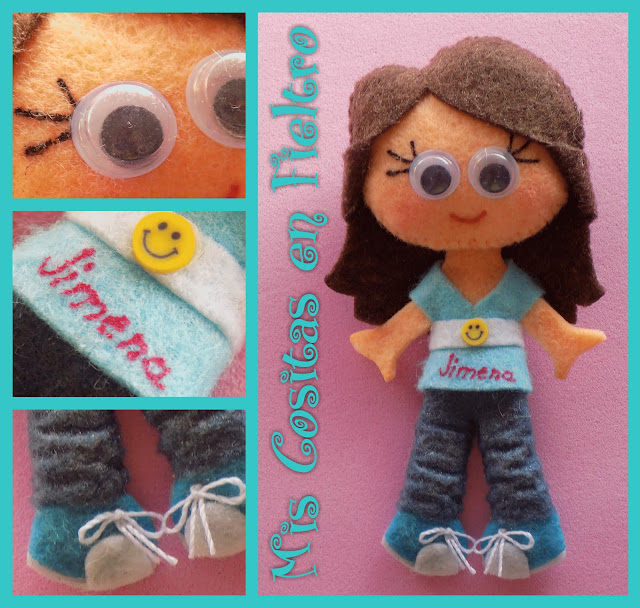 broche de fieltro, broche en fieltro, fieltro broche, broche, fieltro, felt, regalo, pin, Monigota, muñeca de fieltro, felt doll, argentina