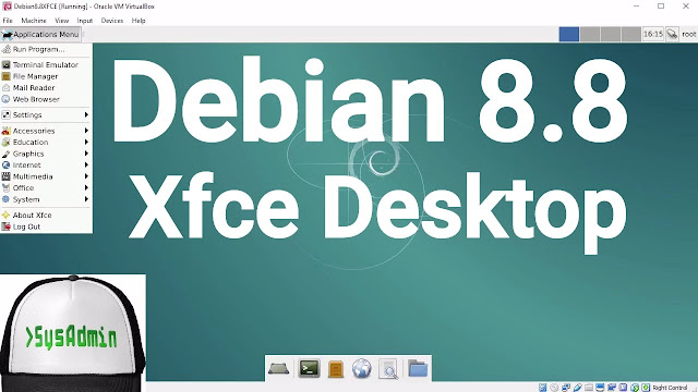 Debian 8.8 XFCE Desktop Installation on Oracle VirtualBox