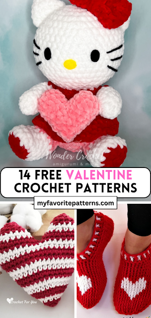 Hello Kitty Valentines Plush Crochet Pattern