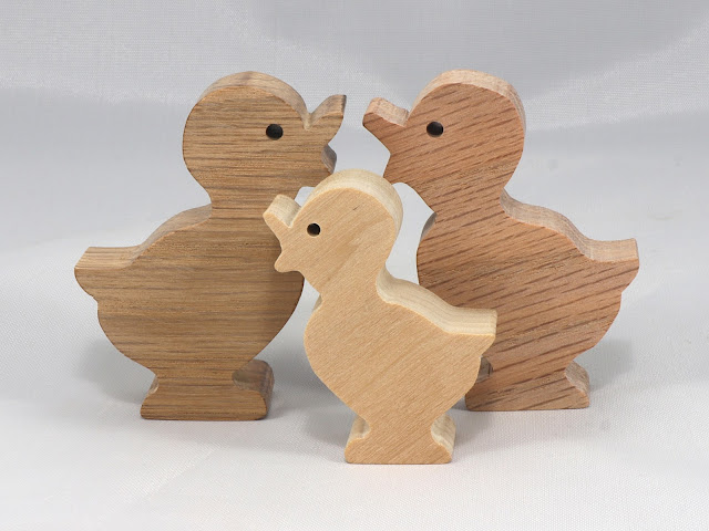 Wood Quacking Duck Cutout Handmade Unfinished, Unpainted, Freestanding, Stackable, Paintable, from the Itty-Bitty Animal Collection