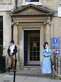 Martin Salter ready to welcome visitors  to the Jane Austen Centre in Bath