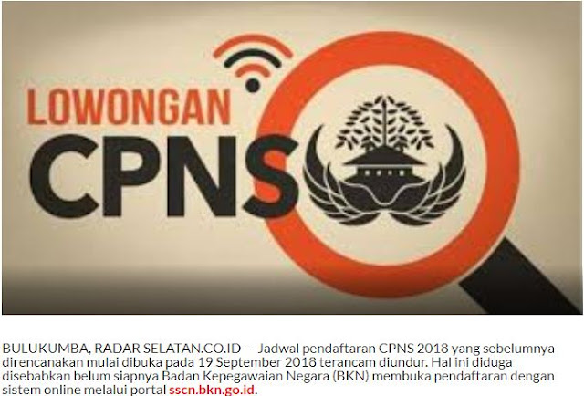  Kabar gembira bagi kita pemburu informasi CPNS  Syarat dan Formasi CPNS 2018 Sudah Dapat Diakses di sscn.bkn.go.id Mulai Tanggal 19-09-2018