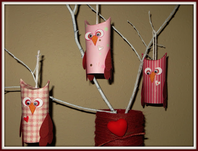 Valentine's Day, Paper Crafts, Owls, Toilet Paper Rolls