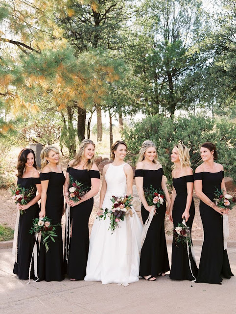 black bridesmaid dresses