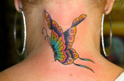 Lower Back Butterfly Tattoo Design