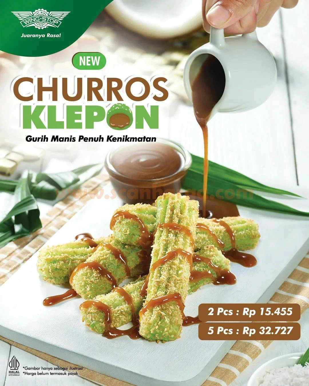 WINGSTOP CHURROS KLEPON - Harga 2 Pcs Hanya Rp. 15.455