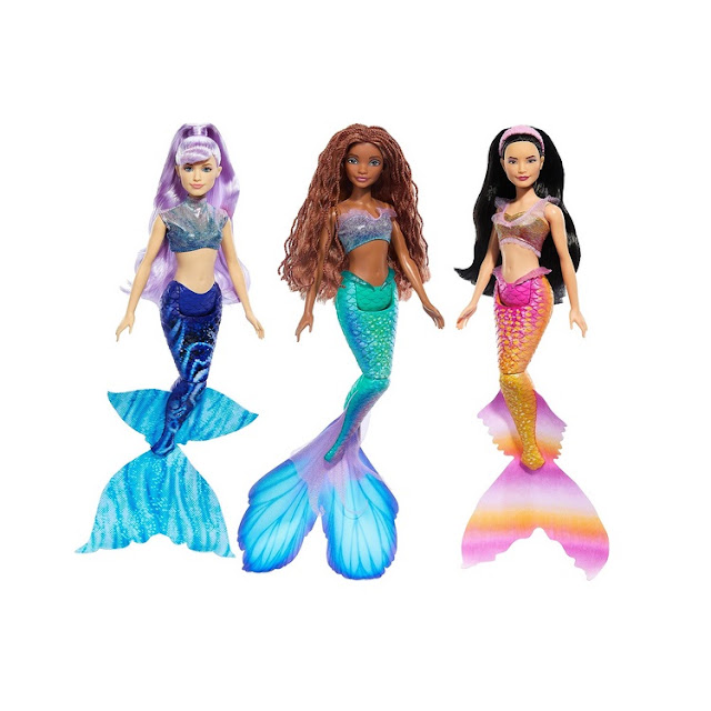 Poupées Disney 2023 La Petite Sirène : Ariel et deux de ses soeurs..