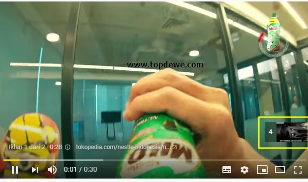 Jeda iklan midroll yuotube yang bisa di skip