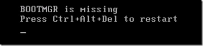 BOOTMGR is Missing