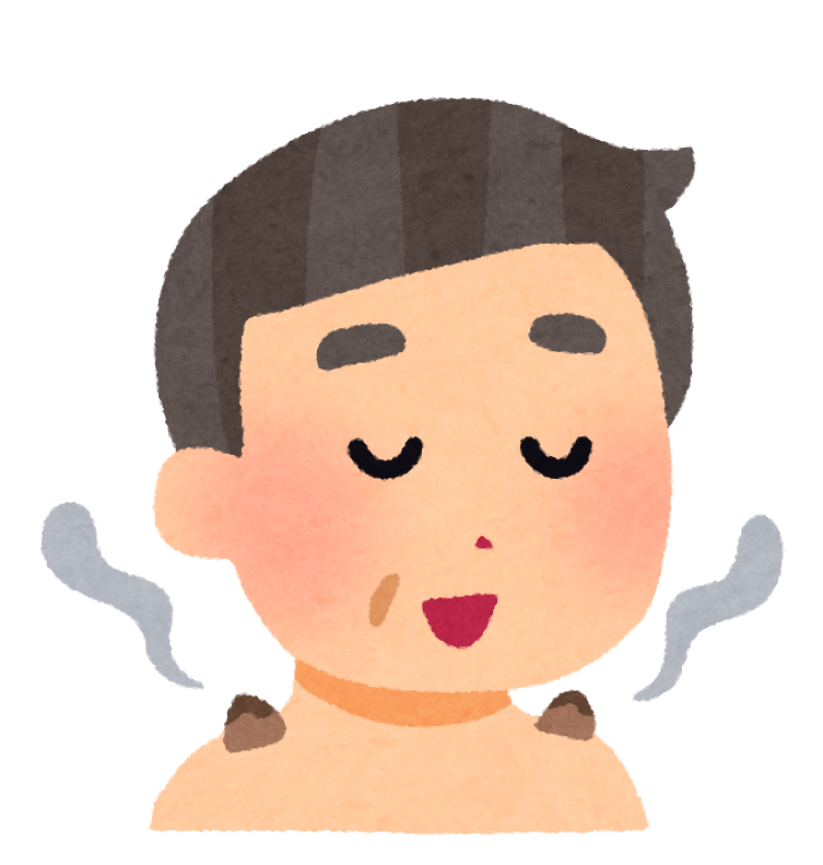 肩にお灸を乗せる人のイラスト 男性 かわいいフリー素材集 いらすとや