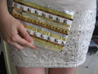 DIY Bolso metalizado. Metallic clutch. Sac metallisé