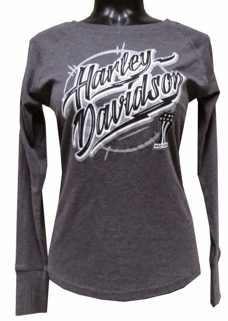 http://www.adventureharley.com/harley-davidson-womens-top-longsleeve-gray