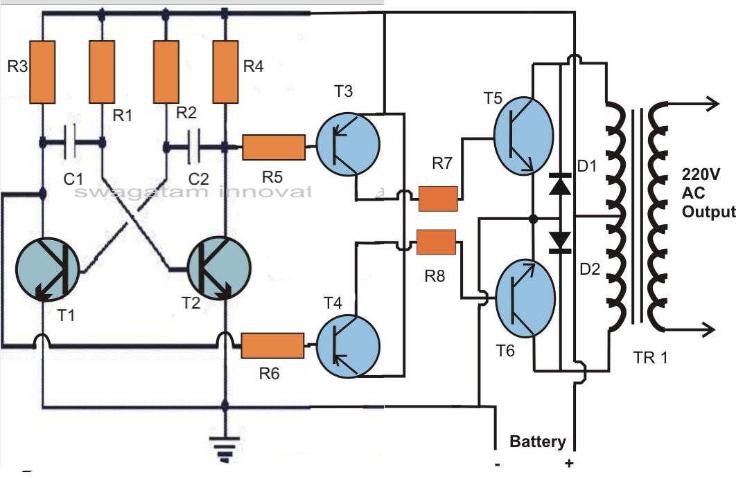 Wiring A Light Fixture With 3 Wires besides Power Inverter Circuit ...