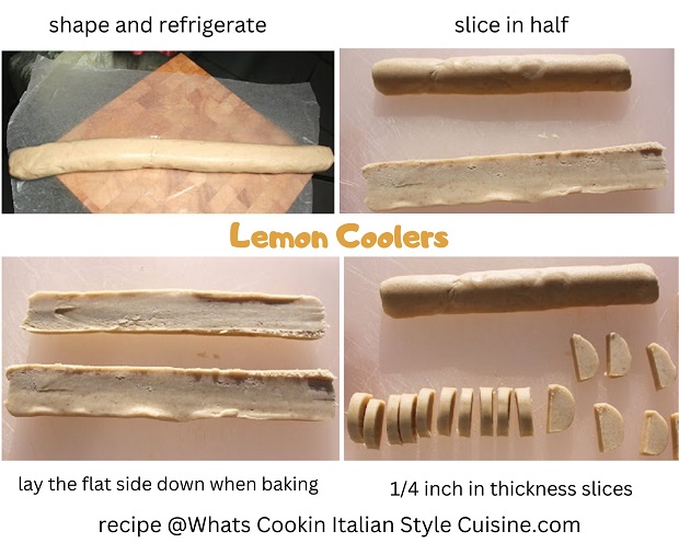 collage on how to shape lemon cooler cookies