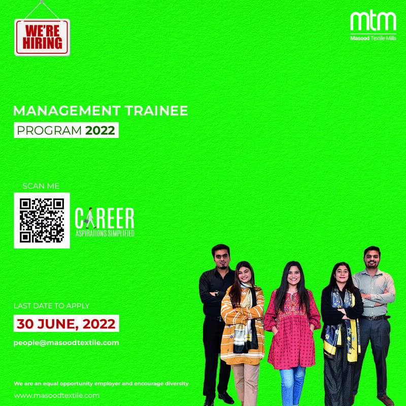 Masood Textile Mills Limited Management Trainee Program 2022