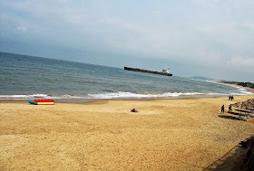 goa beach and ship