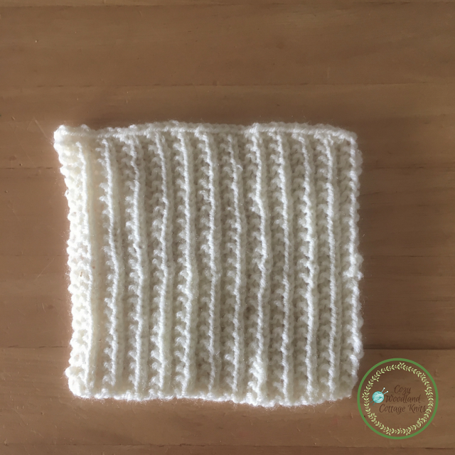 Picture of knitted farrow rib square